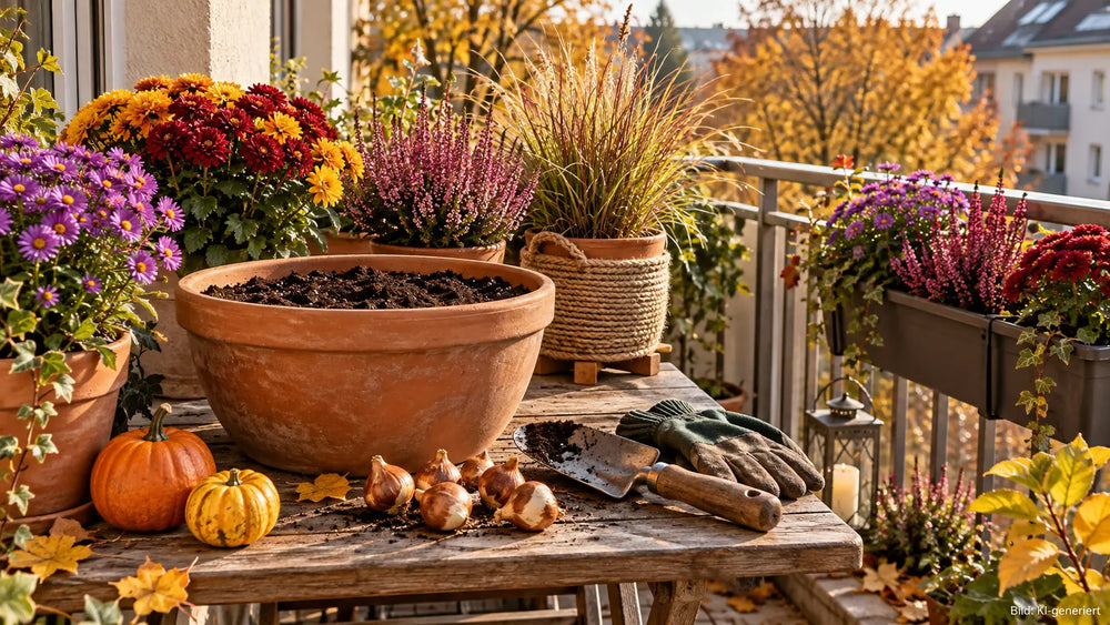 Dein Balkon im Oktober – Herbstfarben und Wintervorbereitungen