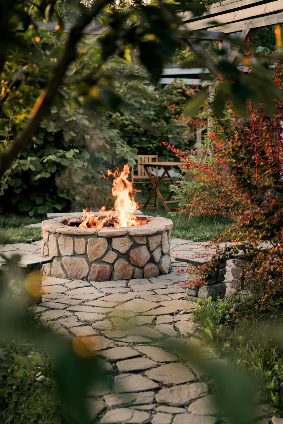 Feuerstelle im Garten
