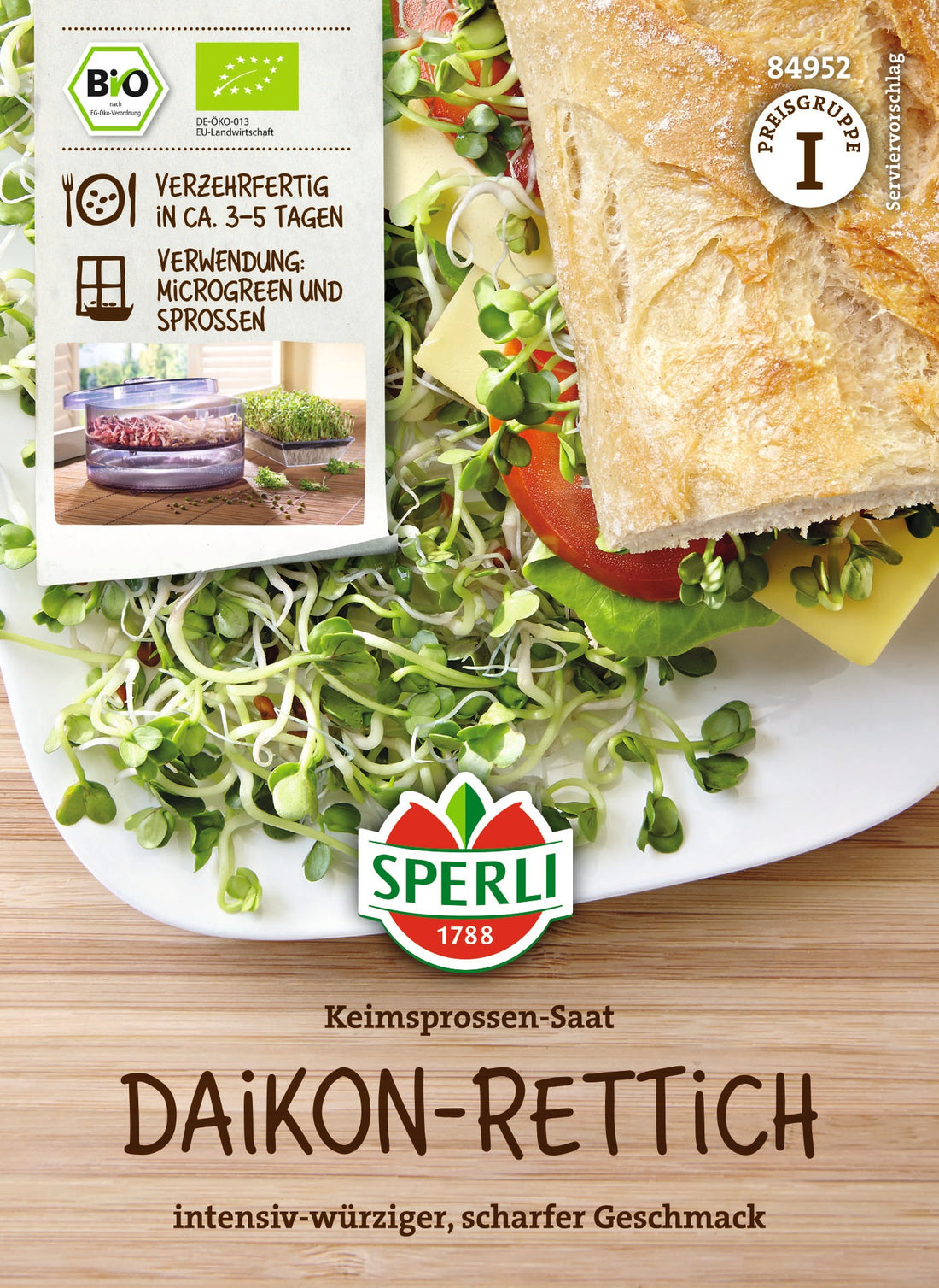 SPERLI BIO Keimsprossen Daikon-Rettich