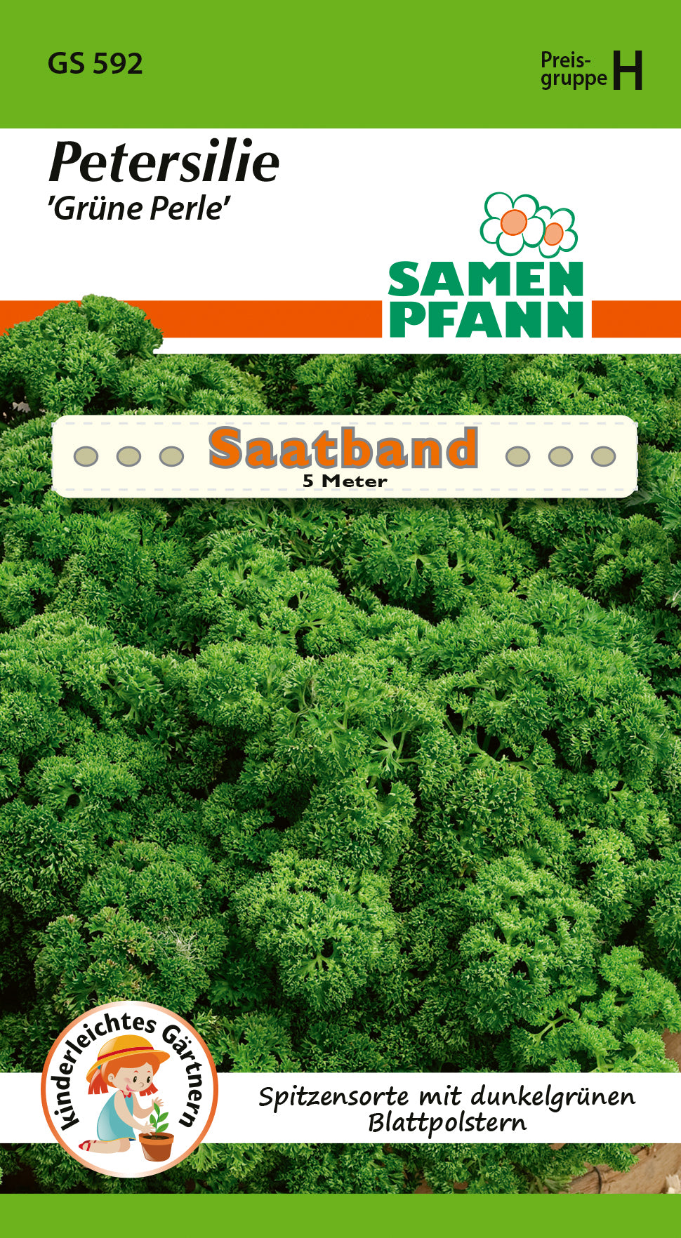 Samen Pfann Petersilie Grüne Perle Saatband