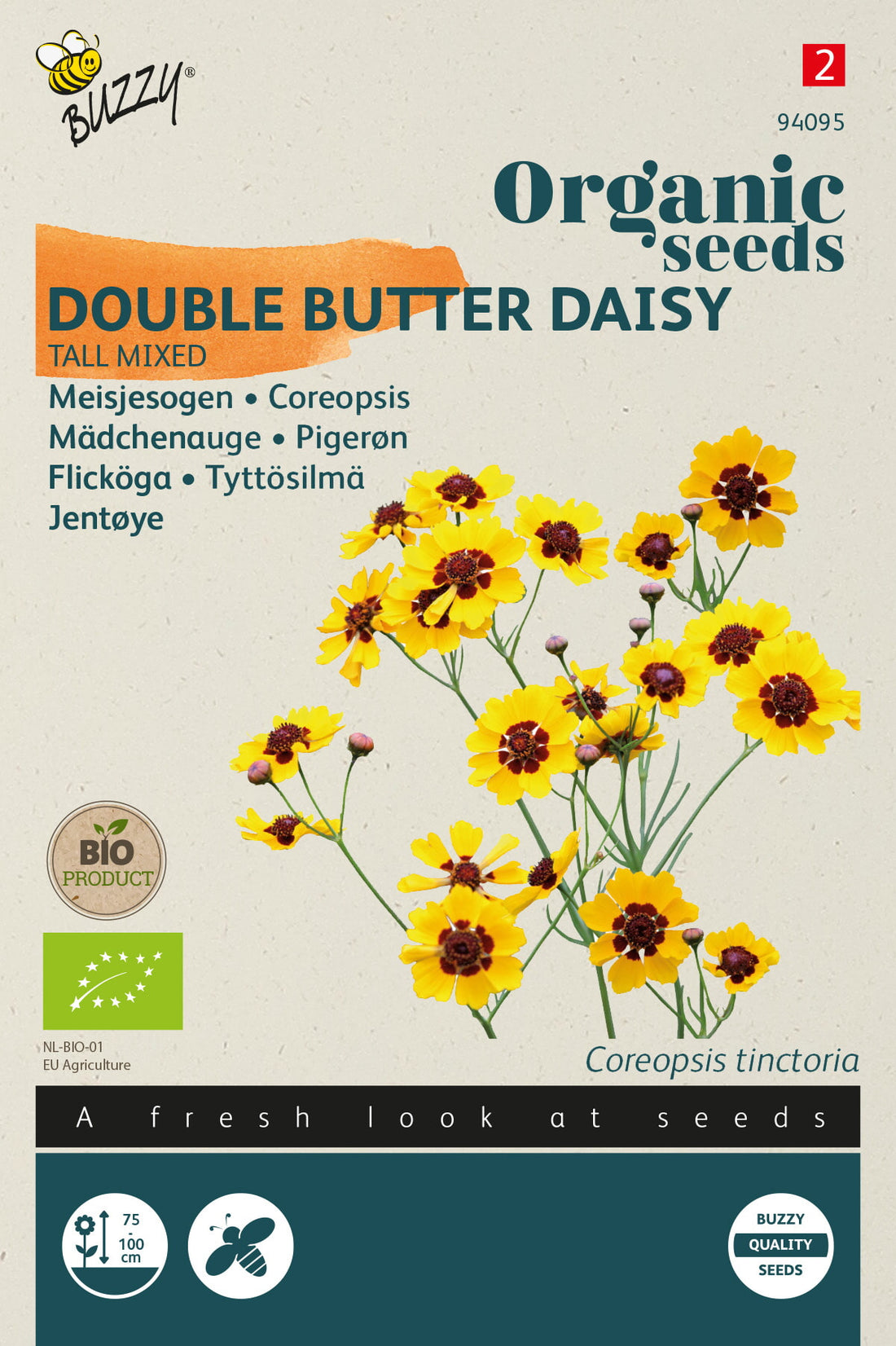 Buzzy Organic Seeds BIO Mädchenaugen Hohe Mischung