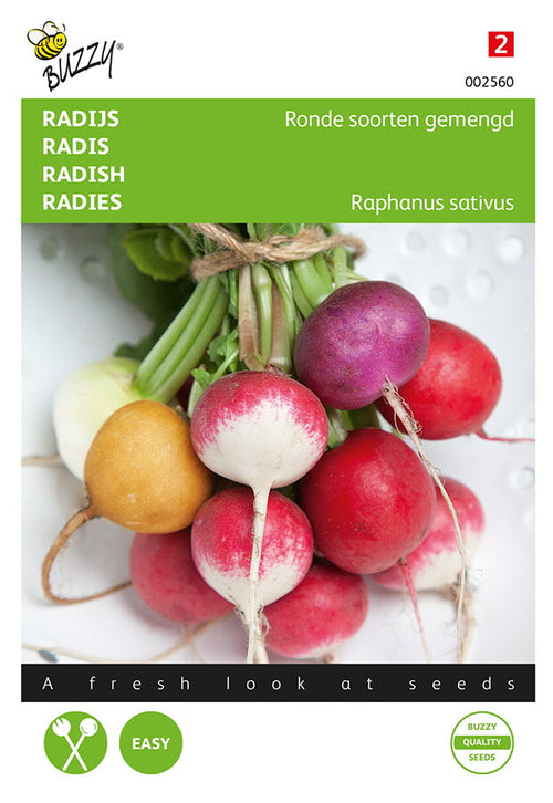 Buzzy Seeds Radieschen runde Sorten Mischung