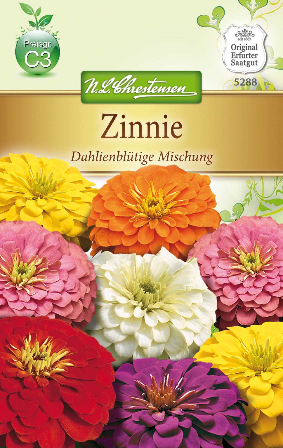 N.L. Chrestensen Zinnie Dahlienblütige Mischung