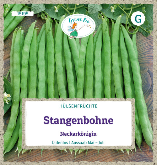 Grüne Fee Stangenbohnen Neckarkönigin