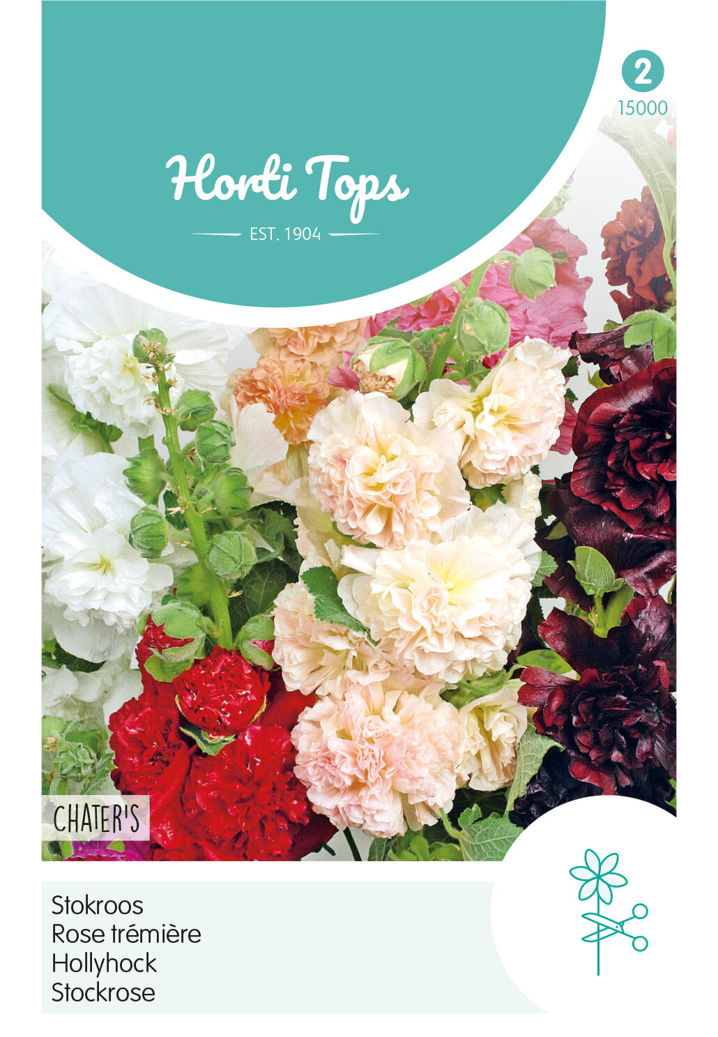 Horti Tops Stockrose Chater's Gefüllte Mischung