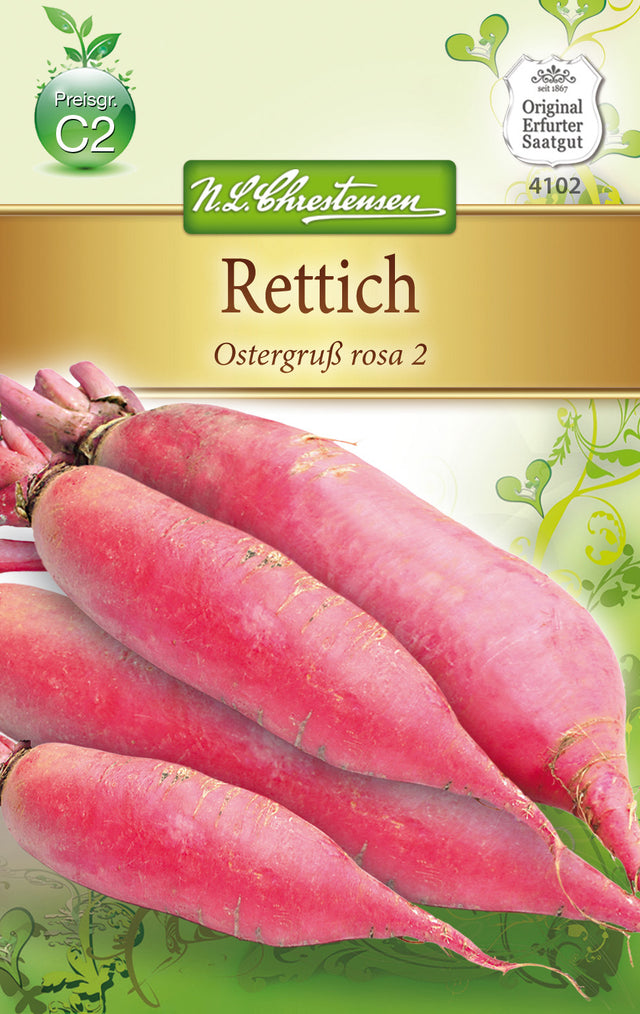 N.L. Chrestensen Rettich Ostergruß rosa 2
