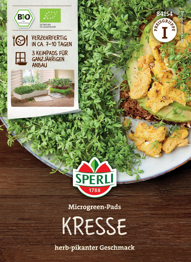SPERLI BIO Microgreens Kresse Nachfüllpad