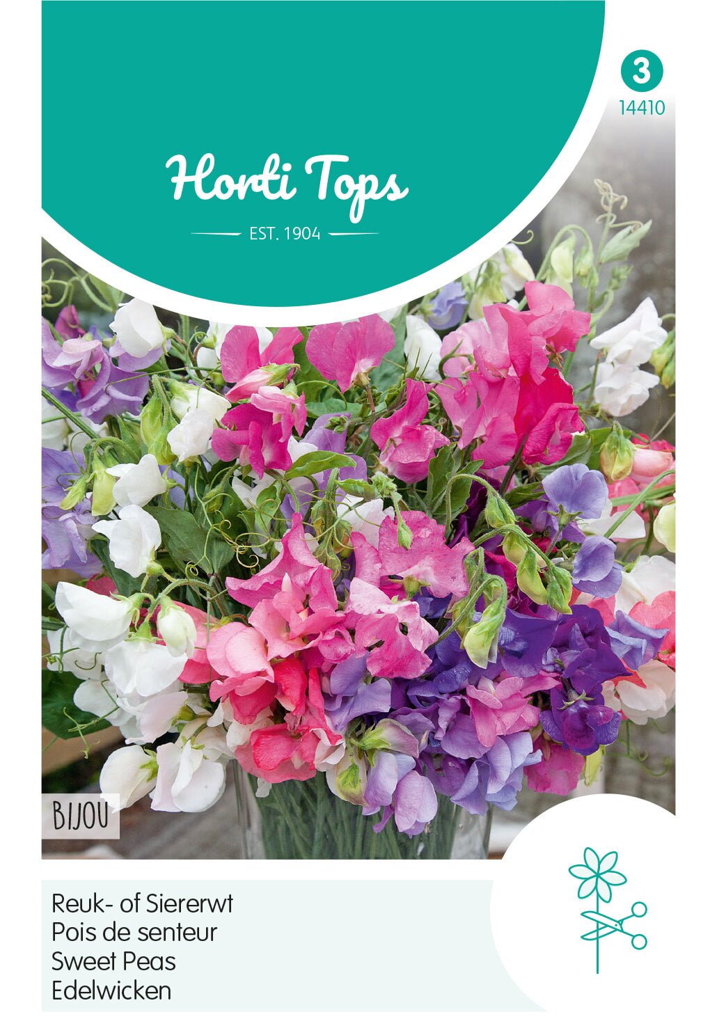 Horti Tops Platterbse Bijou, Zwerg Mischung