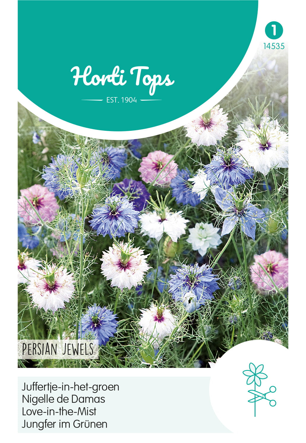 Horti Tops Jungfer im Grünen Damascena Persian Jewels Mischung