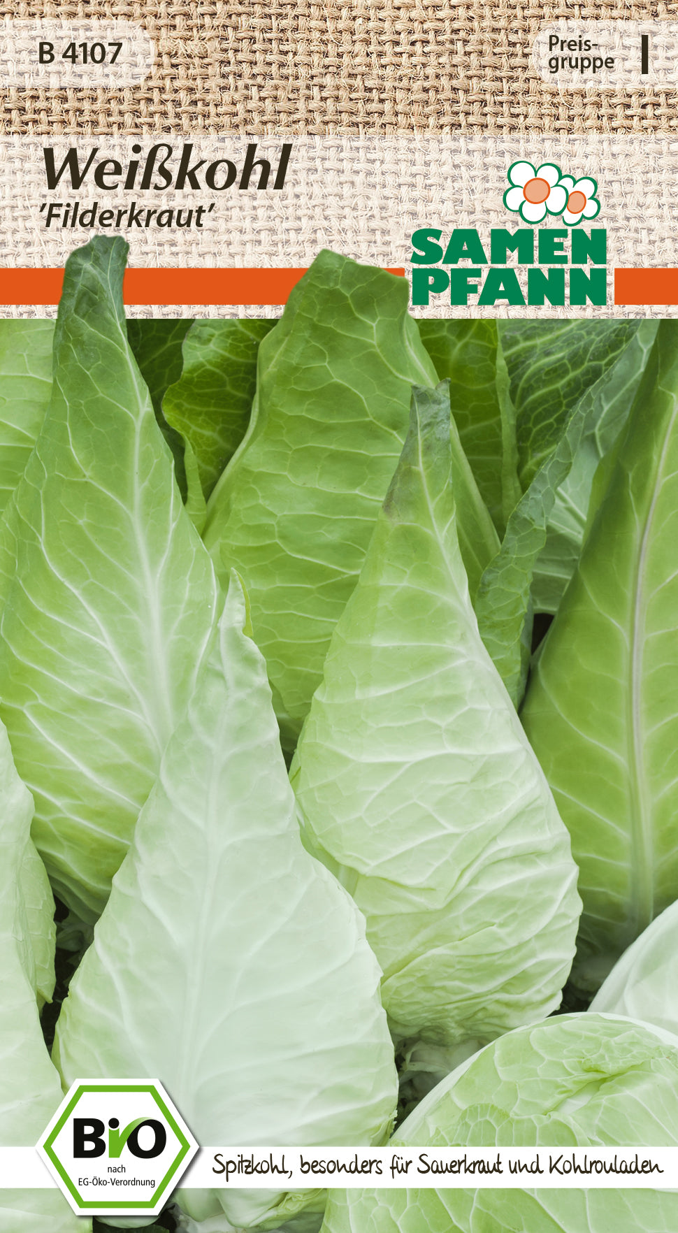 Samen Pfann BIO Weißkohl Filderkraut
