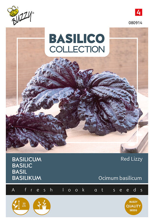 Buzzy Seeds Basilikum Red Lizzy